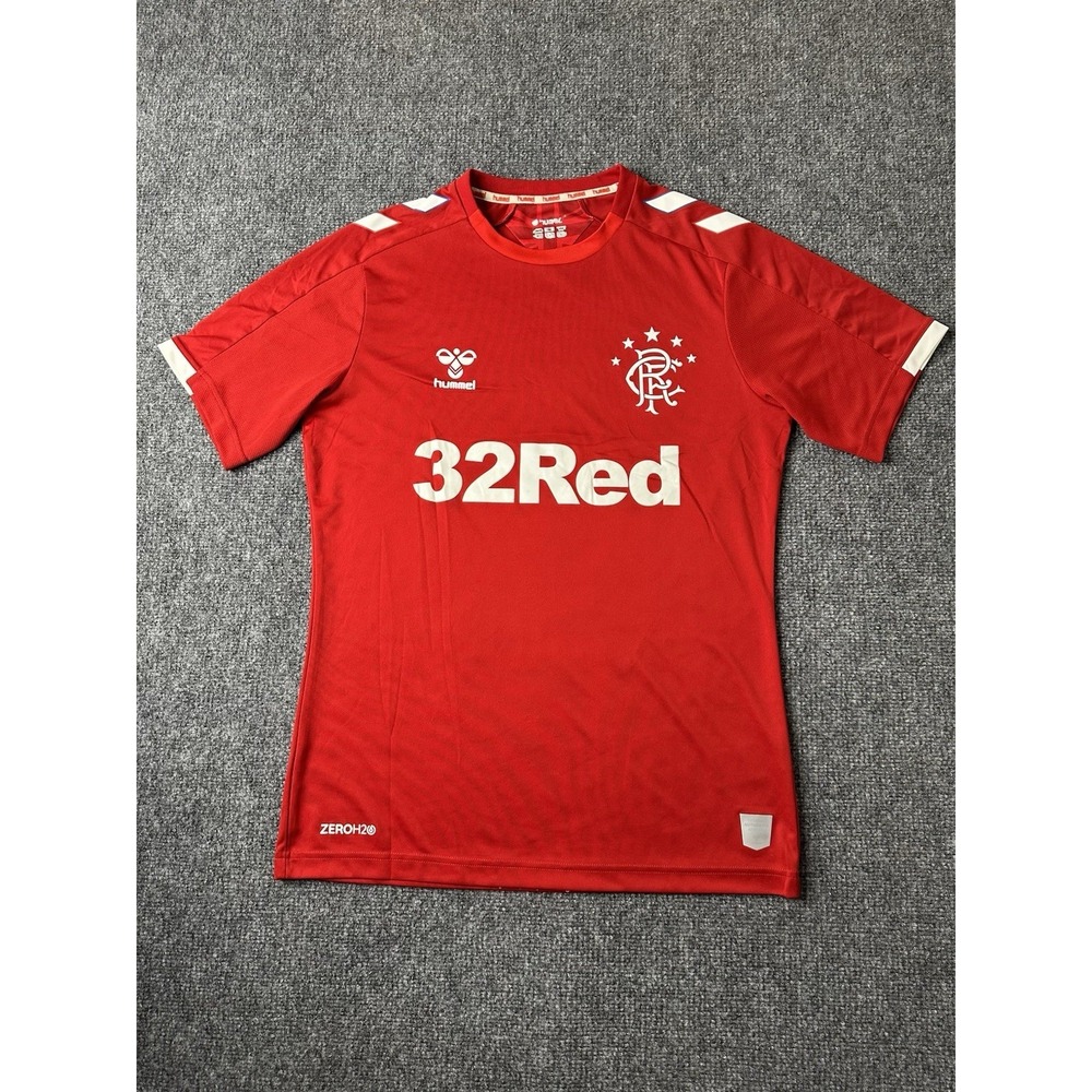 Mens Soccer Hummel Rangers FC Red Training Jersey 2020-21, Size S